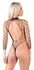 Cottelli Body Fantasy S-L crni mrežasti bodi, dugi rukavi, krupna mreža