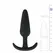 EasyToys Silikonski čep M - Fleksibilan anatomski intimni aksesoar, Crni