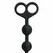 EasyToys Analne perle Crne 10-komadni fleksibilni silikonski lanac 34 cm
