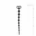 EasyToys Analne perle Crne 10-komadni fleksibilni silikonski lanac 34 cm