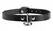 Master Series Black Leather Adjustable Choker with Steel O-Ring, 45.7 cm