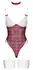Cottelli Lingerie karirani bodi sa podvezicama i set sa ogrlicom, veličina M