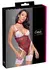Cottelli Lingerie karirani bodi sa podvezicama set S - podesiva čipkana završna obrada