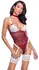 Cottelli Lingerie karirani bodi sa podvezicama set S - podesiva čipkana završna obrada