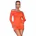 Chilirose CR-4859 neon narandžasta čipkana mini haljina, off-shoulder, veličina S