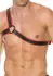 Gladiator Premium Leather Y-Shaped Adjustable Harness Black 98-112cm