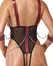 Cottelli Collection Bondage bodi M crno-crveni, podesivi lanci i lisice