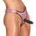 Bad Kitty Strap-On tanga 2XL crni umetak metalik roze podesiv