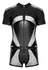 Svenjoyment Muski Crni Powernet Playsuit S - Dugi Rajsfeslus Spreda do Pozadi