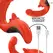 INTENSE Paulina U-Shape Dual Motor Stimulator Red Medical Silicone