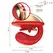 INTENSE Mariah U-Shape Vibrator & Dual Stimulator 10 Modes Red Silicone