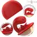INTENSE Mariah U-Shape Vibrator & Dual Stimulator 10 Modes Red Silicone