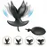 Pretty Love Inflatable Rechargeable Silicone Plug Black 10 Modes