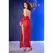 Chilirose CR4853 Crvena čipkana duga majica sa elegantnim rukavicama S/M