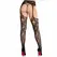 Leg Avenue Lace Fishnet Stockings with Integrated Garters Black One Size