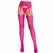 Leg Avenue Heart Stockings with Decorative Garters Magenta One Size