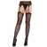 Leg Avenue Heart Garter Stockings Black - Sheer Hosiery with Decorative Hearts