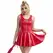 SUBBLIME Heart Zipper Red Faux Leather Dress L/XL - Wide Straps