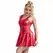 SUBBLIME Heart Zipper Red Faux Leather Dress L/XL - Wide Straps