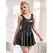 SUBBLIME Heart Zipper Faux Leather Dress Black S/M - Dizajn sa širokim naramenicama