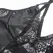 SUBBLIME 957520 Black PU Faux Leather Dress with Floral Lace S/M