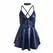 SUBBLIME 955427 Blue L/XL Nightdress with Adjustable PU Leather Straps