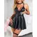SUBBLIME haljina 955373 Black PU Leather Straps S/M Moderni kroj