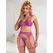 SUBBLIME 955366 Lingerie bra set roze i ljubičasta čipka L/XL podesive naramenice