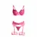 SUBBLIME 955366 Lingerie bra set roze i ljubičasta čipka L/XL podesive naramenice