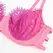 SUBBLIME 955366 Lingerie bra set roze i ljubičasta čipka L/XL podesive naramenice