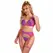 SUBBLIME 955359 Čipkasti bra i podvezice set Pink-Ljubičasta S/M - Elegantni lingerie