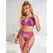 SUBBLIME 955359 Čipkasti bra i podvezice set Pink-Ljubičasta S/M - Elegantni lingerie