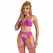 SUBBLIME 955359 Čipkasti bra i podvezice set Pink-Ljubičasta S/M - Elegantni lingerie