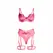 SUBBLIME 955359 Čipkasti bra i podvezice set Pink-Ljubičasta S/M - Elegantni lingerie