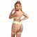 SUBBLIME 955328 Lingerie set čipka zeleno-plava L/XL podesiva elegantna