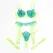 SUBBLIME 955328 Lingerie set čipka zeleno-plava L/XL podesiva elegantna