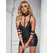 Subblime Leather Bondage Style Dress Black S/M - Premium Lingerie Design