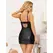 Subblime 954178 Black Leather Dress & Thong Set L/XL - Elegant Design