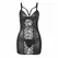Subblime 954161 Leather Look Dress & Thong Set Black S/M