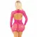 Leg Avenue Mesh Mini Dress Pink Heart Print One Size