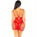 Leg Avenue Mesh Mini Dress Red - Adjustable Strap Bodycon Design