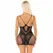 Leg Avenue Mesh Mini Dress Black - Adjustable Straps, Sheer Stretch Design