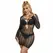 Subblime 952464 Crna mrežasta haljina - One Size, dugi rukav, mini kroj