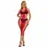 Subblime 952327 Elegantna duga crvena mrežasta haljina - One Size, lepršav kroj