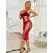 Subblime 952327 Elegantna duga crvena mrežasta haljina - One Size, lepršav kroj