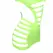 Subblime 952280 Zelena mrežasta haljina dugih rukava, One Size, elastični materijal