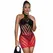 Subblime 952242 Red & Black Gradient Elastic Mesh Dress One Size