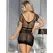 Subblime 951917 Crna mrežasta mini haljina - One Size, otvoreni dizajn