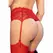 Chilirose CR 4718 Red Lingerie Set - Garter Belt & Stockings XL