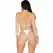 Leg Avenue White Fishnet Long Sleeve Mini Dress One Size